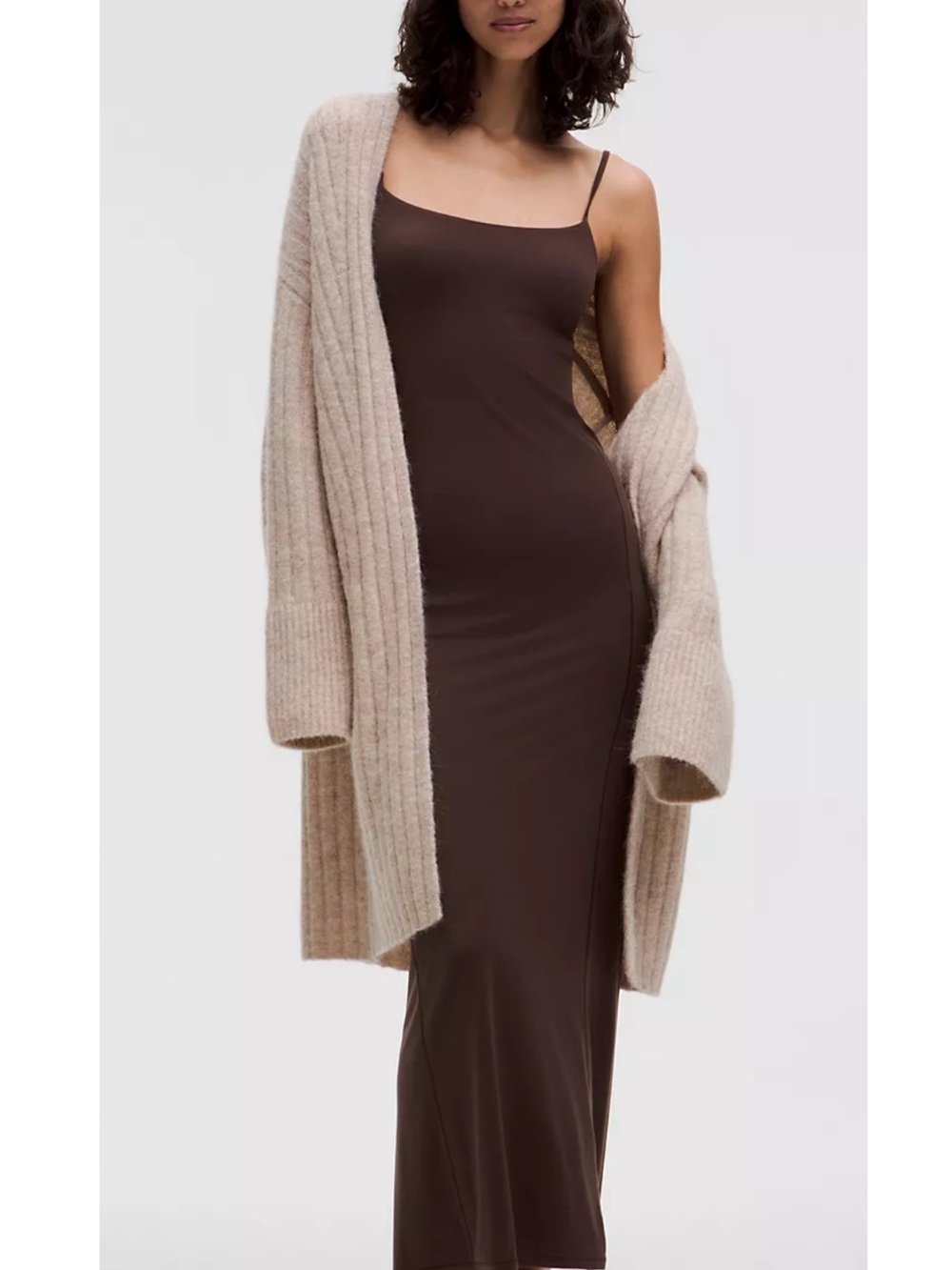 lululemon athletica Brown Slip Dress with Thin Straps